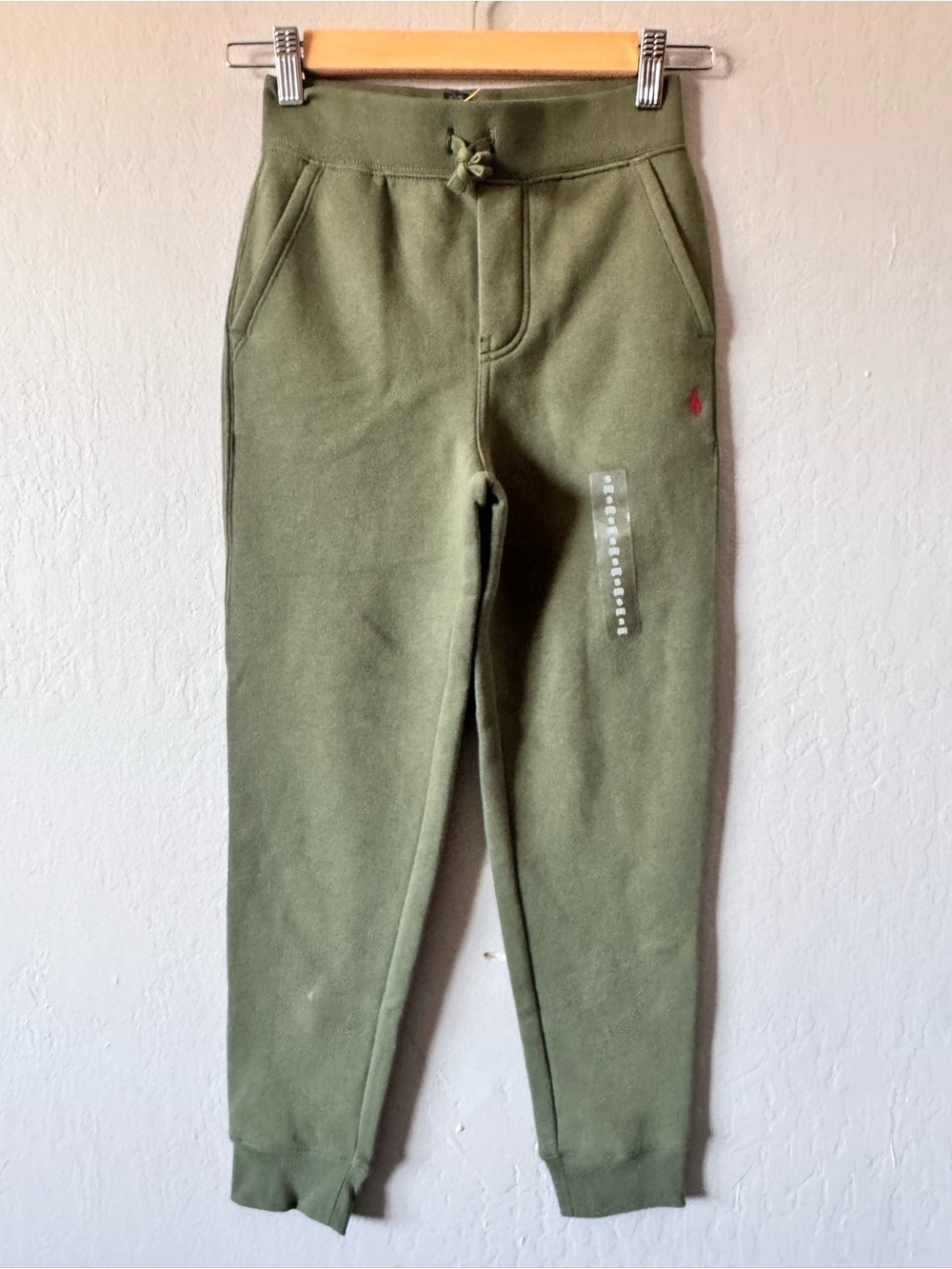Polo by Ralph Lauren Olive Green Kids Fleece Joggers size 8
